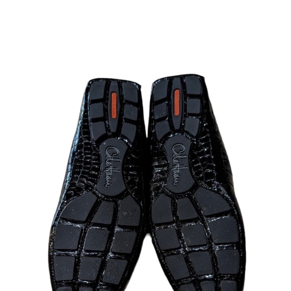 Cole Haan Nike Air Black Croc Patent Leather Slip On Loafers 10.5 AA - Picture 8 of 8